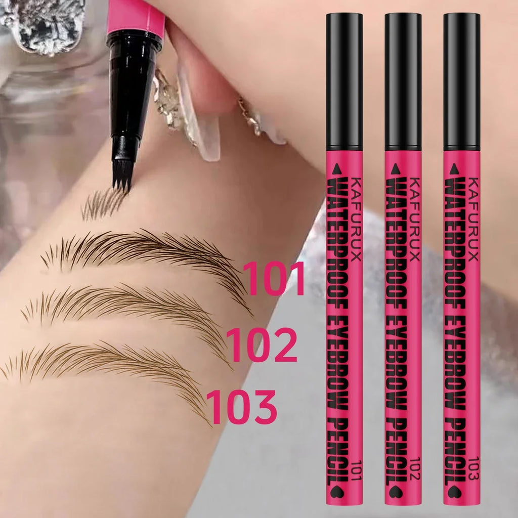 Waterproof 4-Tip Brow Pen – Natural Hair-Stroke Eyebrow Pencil