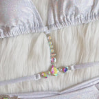 Shimmer Crystal Halter Bikini Set