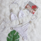 Shimmer Crystal Halter Bikini Set