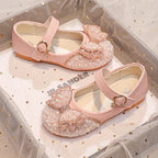 Girls’ Glitter Rhinestone Ballet Flats – Party & Wedding Shoes