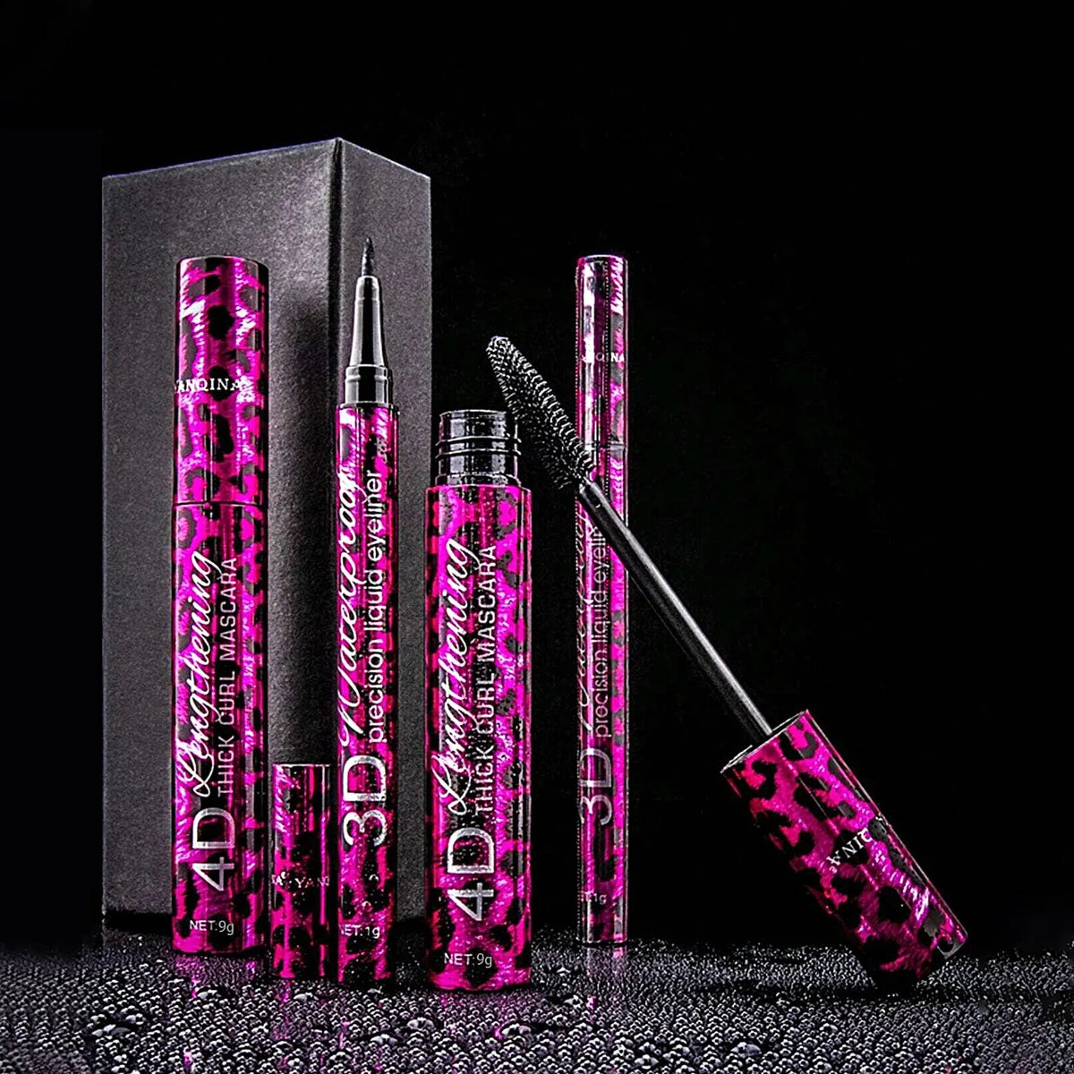 Waterproof Eye Makeup Set – Eyeliner, Mascara & Brow Pencil