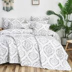 Grey Matelassé Pillow Cover