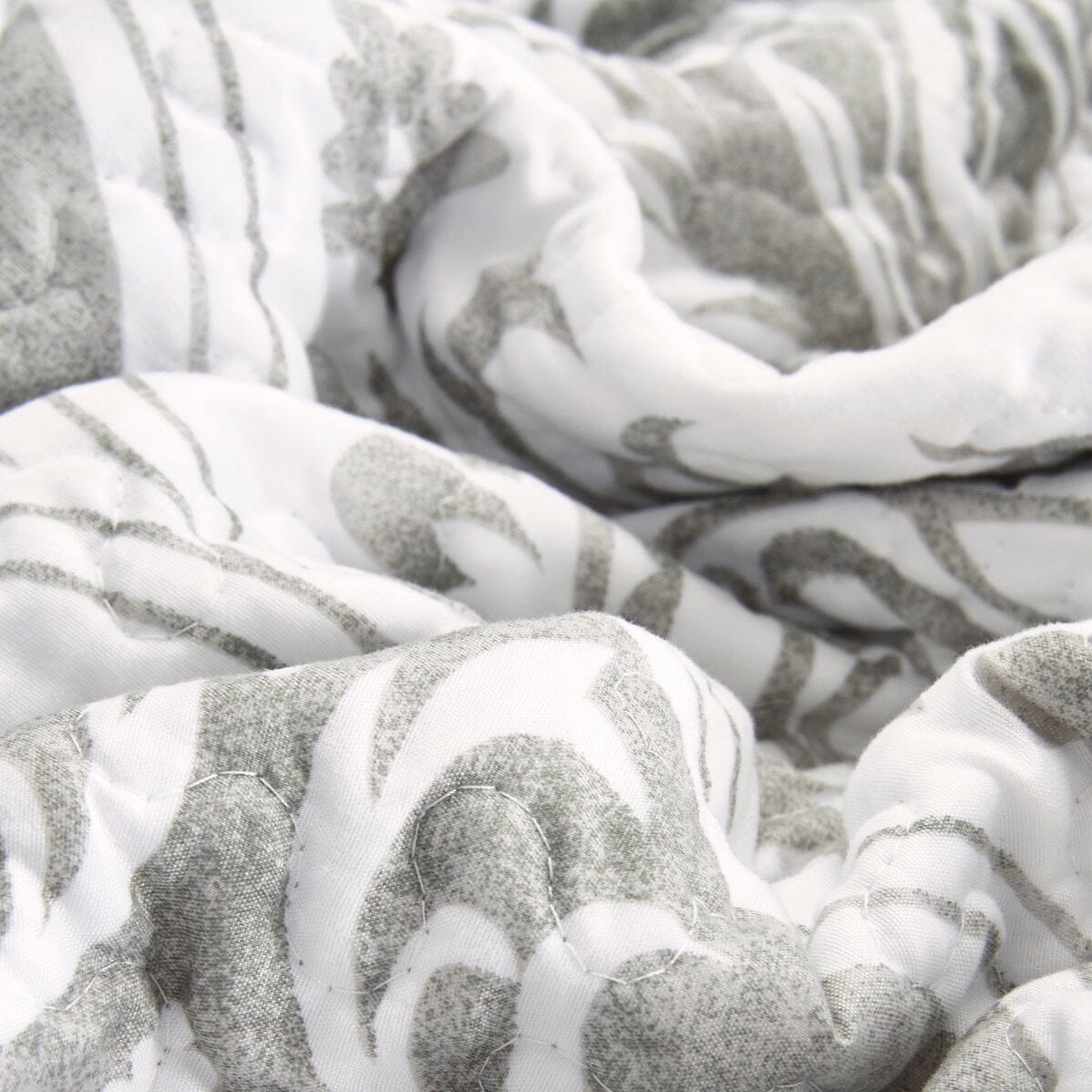 Grey Matelassé Pillow Cover