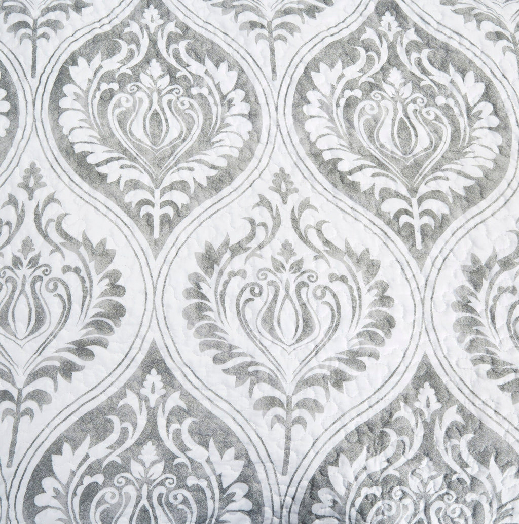 Grey Matelassé Pillow Cover