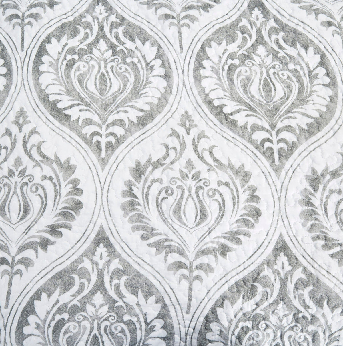 Grey Matelassé Pillow Cover