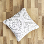 Grey Matelassé Pillow Cover