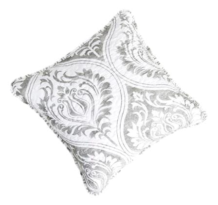 Grey Matelassé Pillow Cover