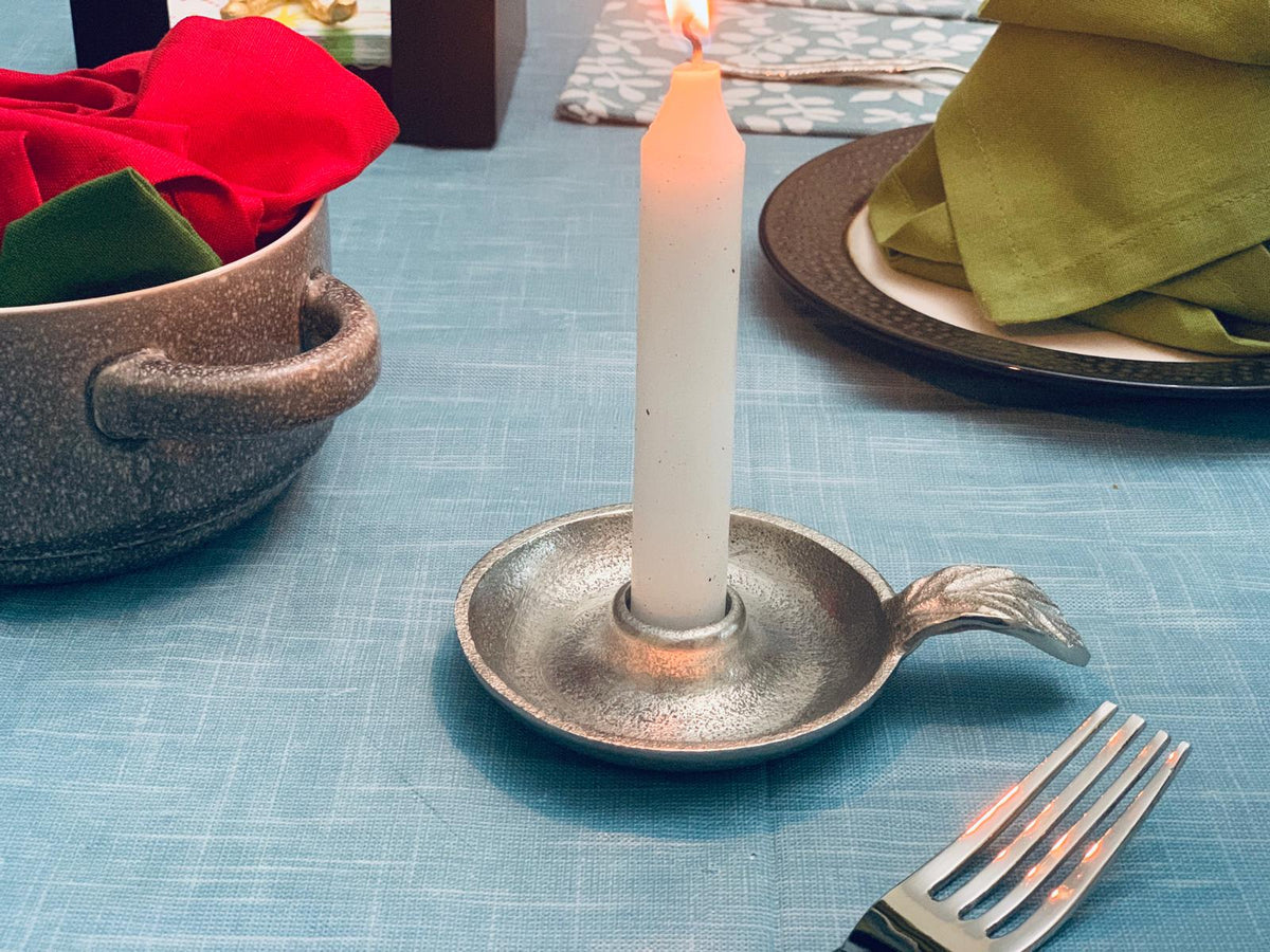 Silver Taper Candle Holder