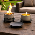 Black Wrought Iron Trivet & Candle Holder