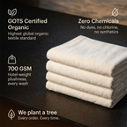 Luxury Organic Turkish Cotton Bath Towels – 4 Pack  Description