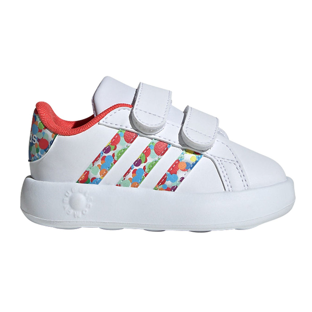 adidas Grand Court 2.0 CF Infant Shoes – Cloud White & Collegiate Green