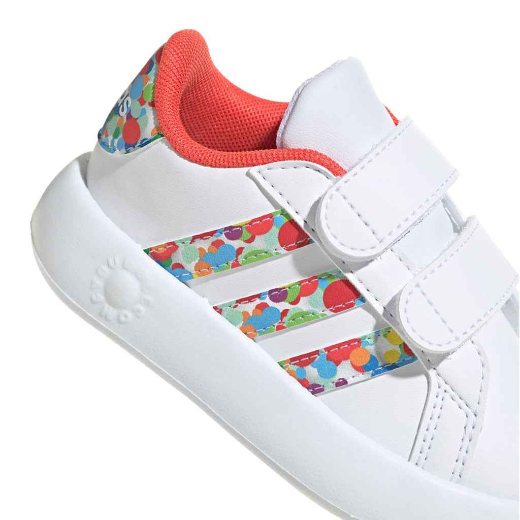 adidas Grand Court 2.0 CF Infant Shoes – Cloud White & Collegiate Green