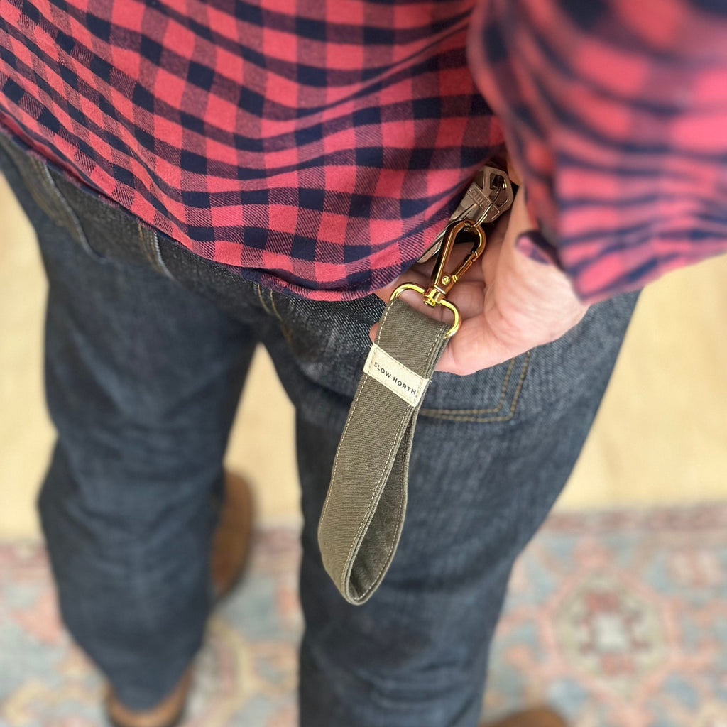 Wristlet Keychain - Green Olive