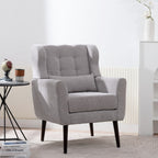 Modern Chenille Accent Armchair with Lumbar Pillow