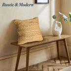 Natural Jute Braided Pillow Cover
