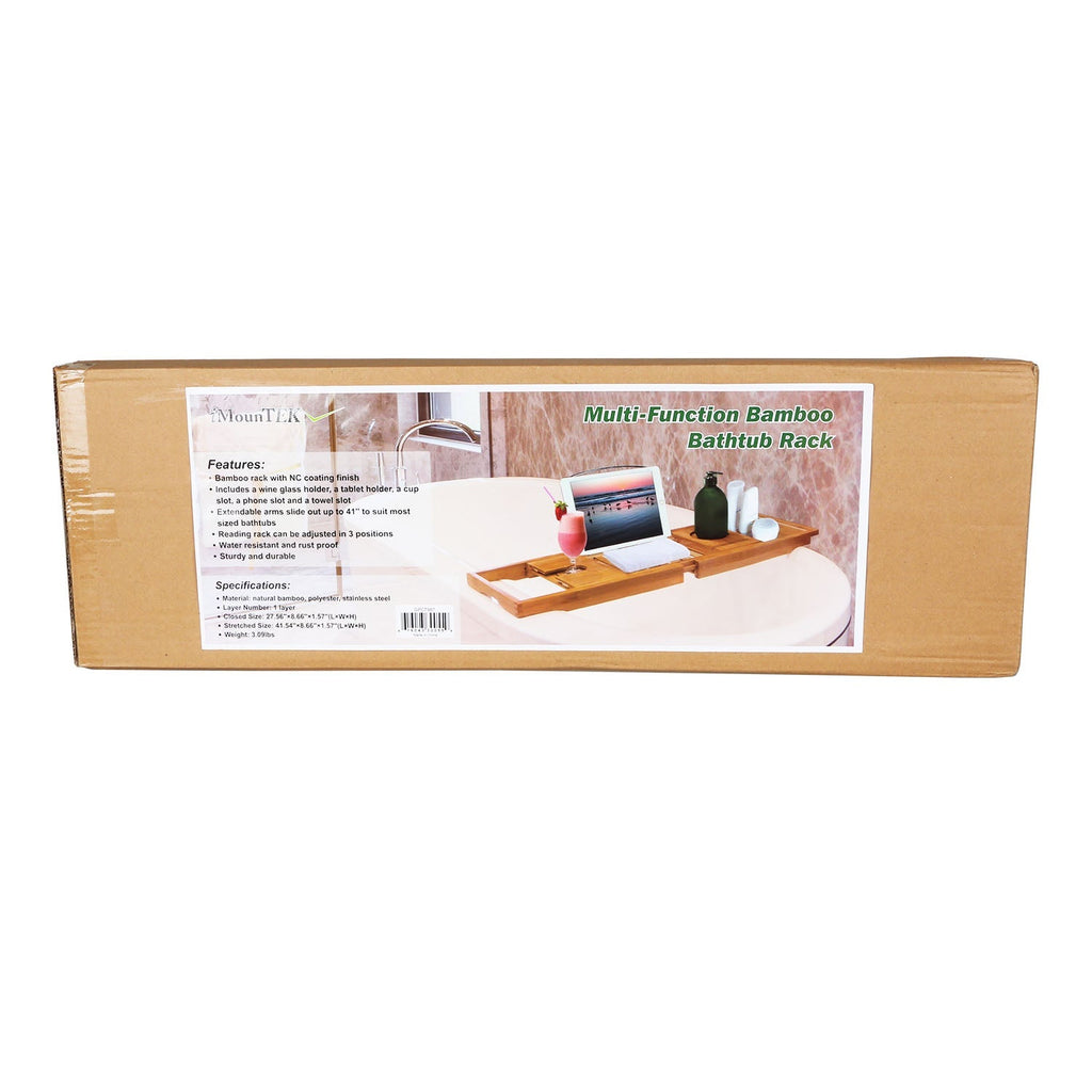 Luxury Extendable Bamboo Bathtub Caddy