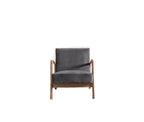 Classic Mid-Century Accent Chair with Open Wood Frame & Plush Cushioning