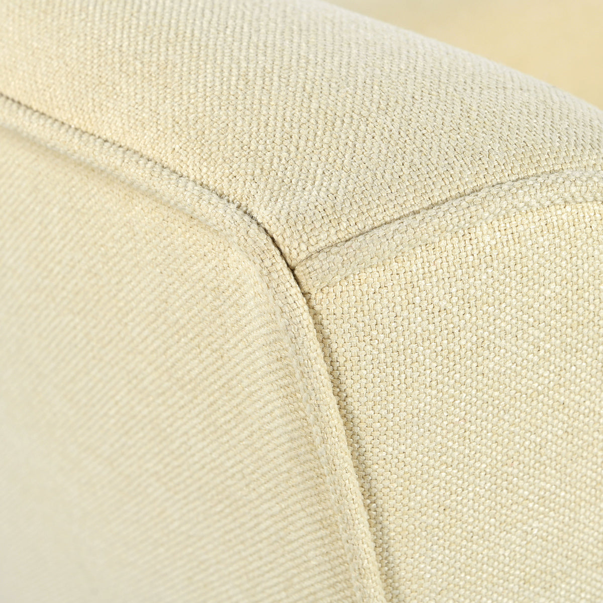 Mid-Century Modern Armchair - Tufted Fabric Accent Chair with Solid Wood Legs