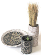 Handcrafted Ashanti Patterned Ceramics – Vases & Plates