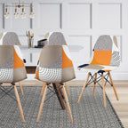 Avangarde Style  Printed Seat Cover For Shell Chair Armless Shell Chair Cover Banquet Home Slipcover Elastic Removable Stretch High Back For Sofa Armchairs