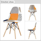 Avangarde Style  Printed Seat Cover For Shell Chair Armless Shell Chair Cover Banquet Home Slipcover Elastic Removable Stretch High Back For Sofa Armchairs