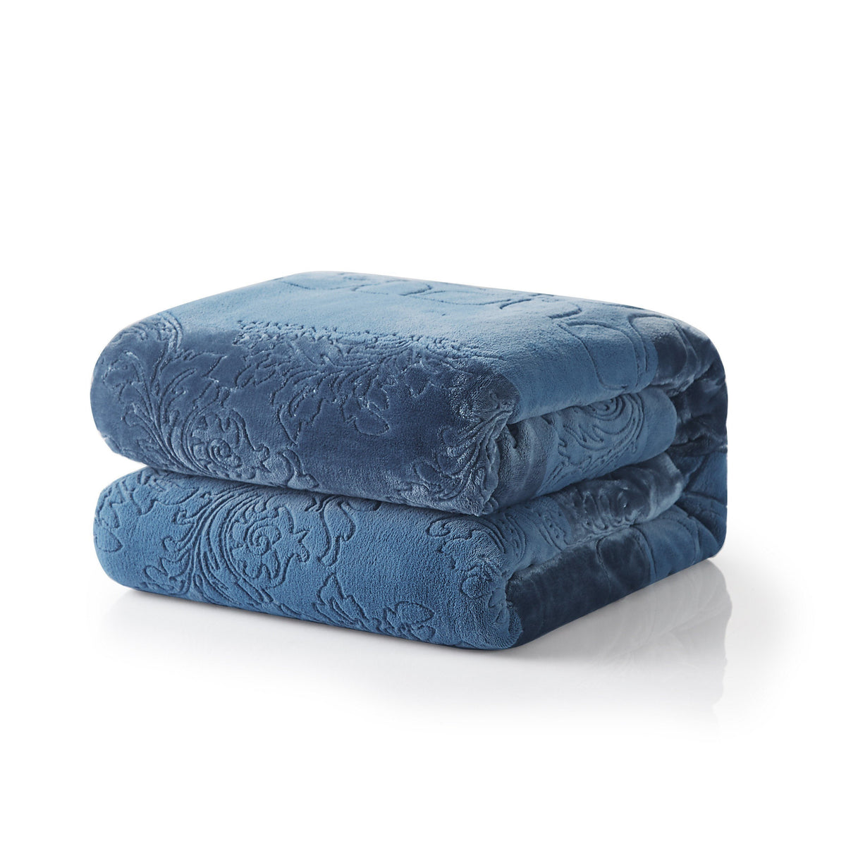 Rainy Day Grey Blue Embossed Sherpa Blanket