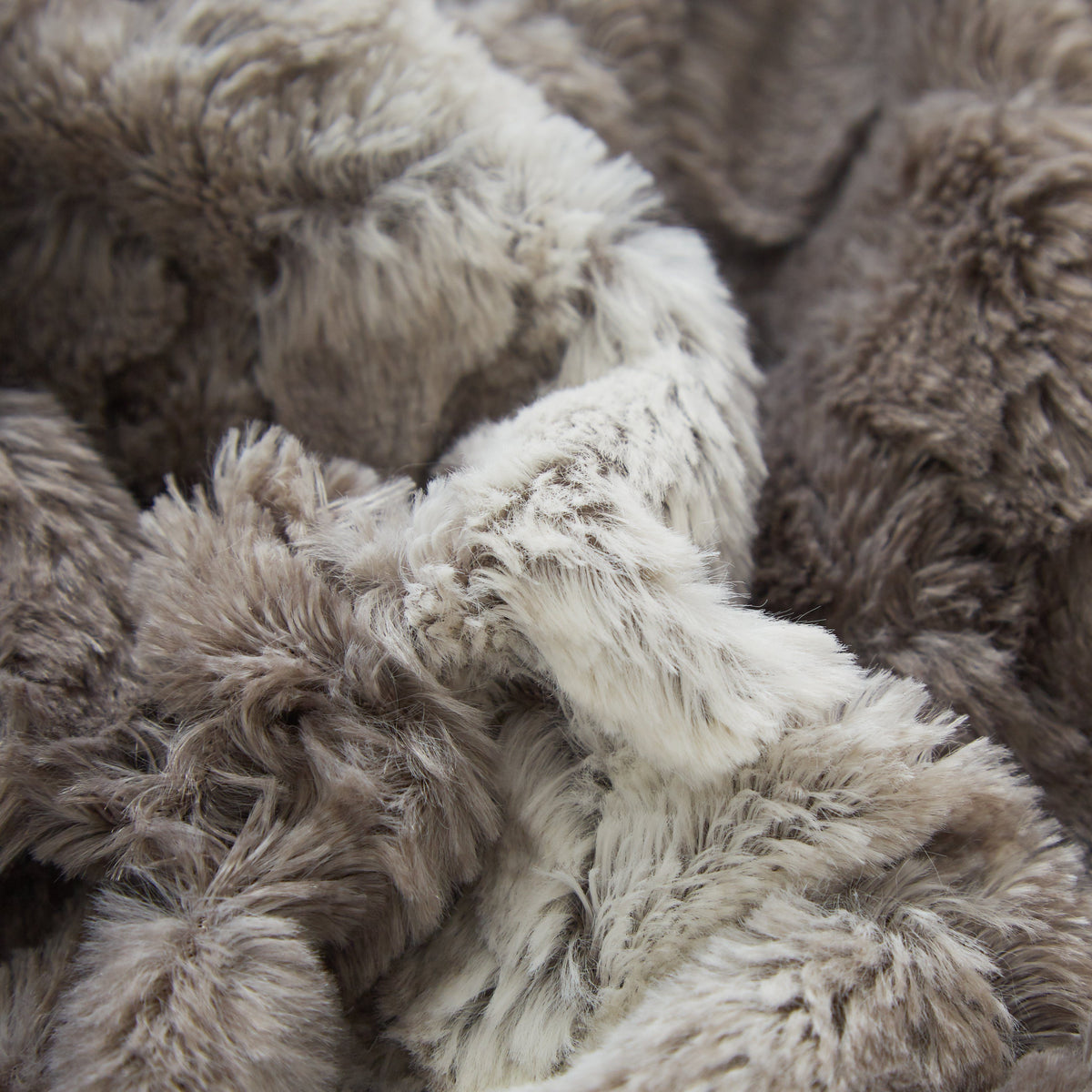 Silver Snow Giraffe Faux Fur Throw Blanket