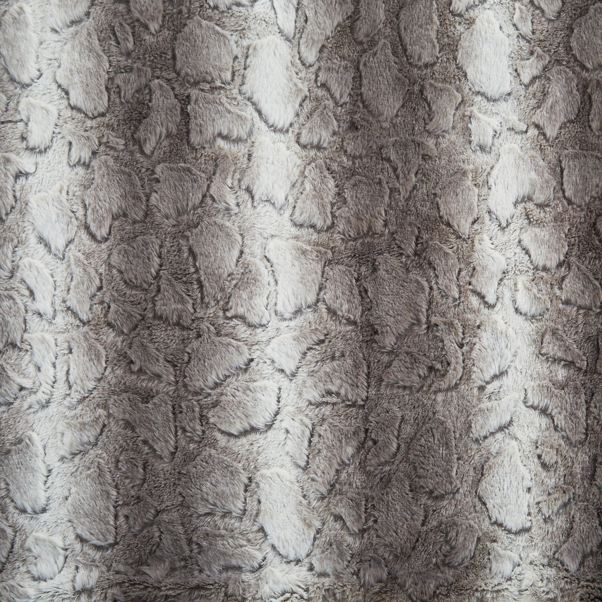 Silver Snow Giraffe Faux Fur Throw Blanket