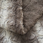 Silver Snow Giraffe Faux Fur Throw Blanket