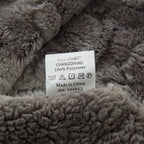 Silver Snow Giraffe Faux Fur Throw Blanket