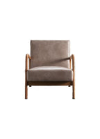 Classic Mid-Century Accent Chair with Open Wood Frame & Plush Cushioning