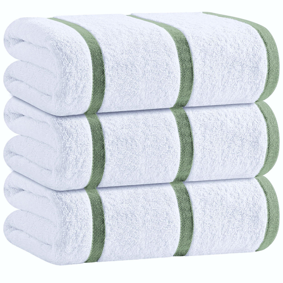 Oversized Cotton Striped Pool & Beach Towels – 3 Pack