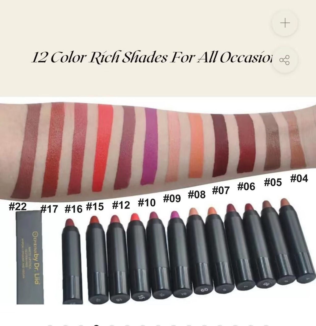 Hydrating Lip Crayon & Liner – 12 Shades