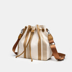 Vintage Canvas Crossbody Bucket Bag