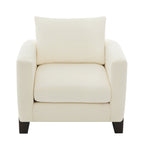 Modern Accent Chair Stylish Club Chair Armchair with Rubberwood Legs for Living Room, Bedroom, or Office