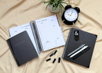 2027 Black Leather Look Daily Planner