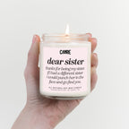 Dear Sister Candle