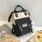 Durable Backpacks for School Teenagers Girls Designer Patchwork Bagpack With Cute Ring Bag For Travel, Laptop, Backpack Women Notebook