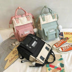 Durable Backpacks for School Teenagers Girls Designer Patchwork Bagpack With Cute Ring Bag For Travel, Laptop, Backpack Women Notebook
