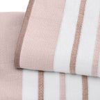 Decorative Cotton Stripe Bath Towel Set - Noelle Collection