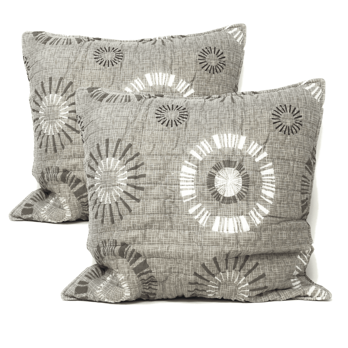 Taupe Floral Geometric Pillow Covers – 2 Pack