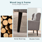 Modern Chenille Accent Armchair with Lumbar Pillow