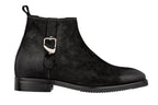 TOTO - K92081 - 3 Inches Taller (Nubuck Black) - Chelsea Ankle Boots