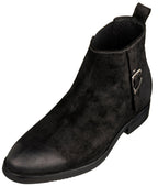 TOTO - K92081 - 3 Inches Taller (Nubuck Black) - Chelsea Ankle Boots