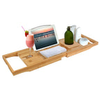 Luxury Extendable Bamboo Bathtub Caddy