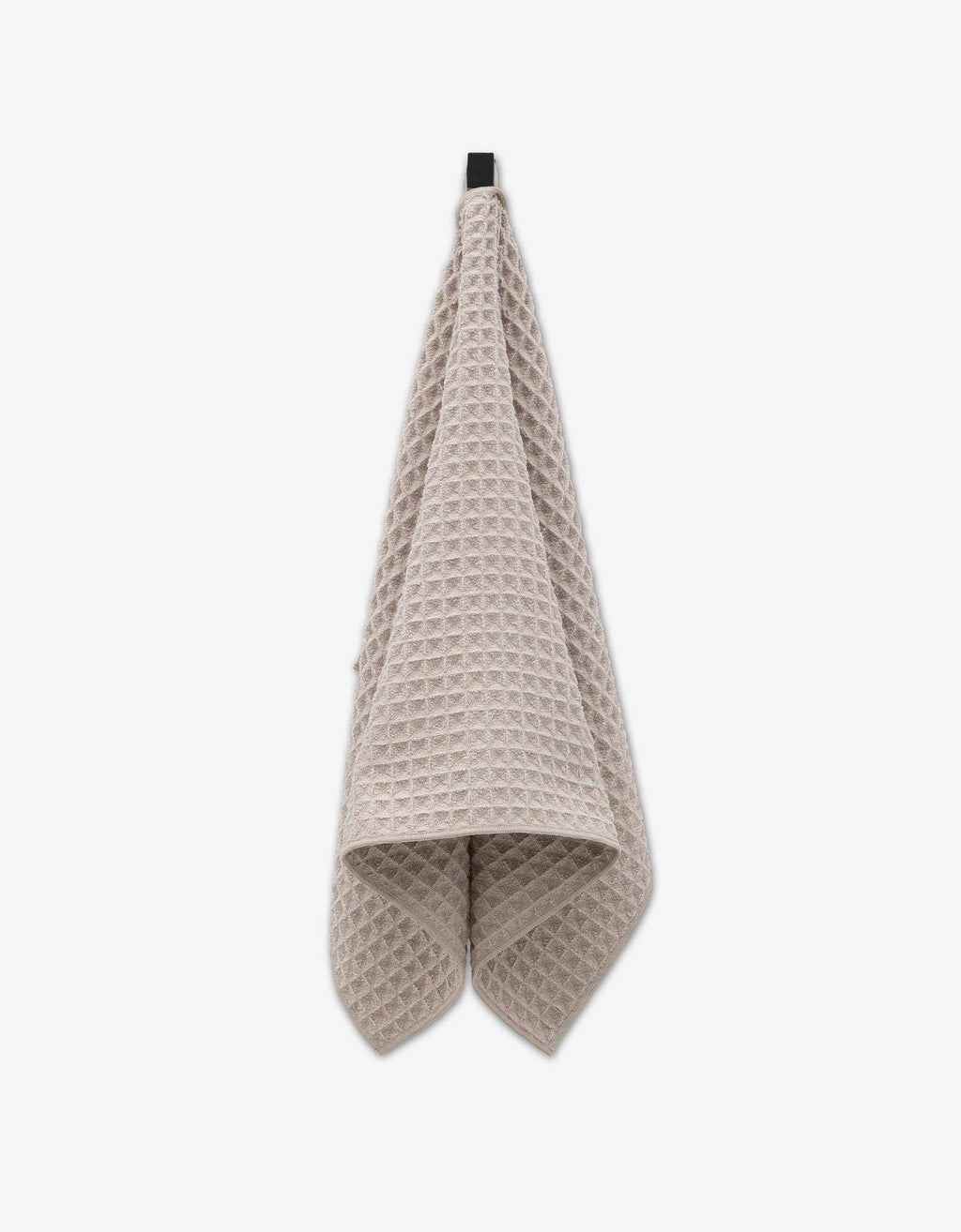 Geometry Waffle Bath Towel – Stone Gray