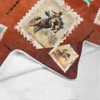 Baha Ranch Western Rodeo Throw Blanket
