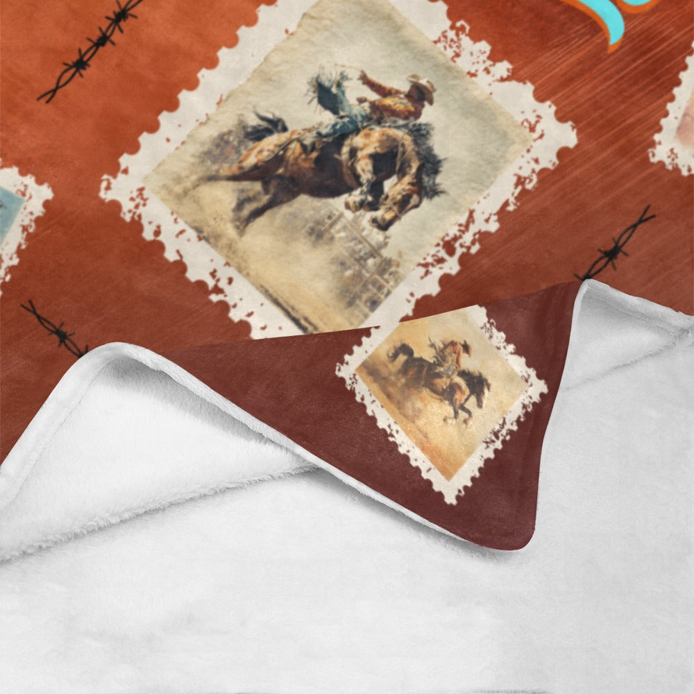 Baha Ranch Western Rodeo Throw Blanket