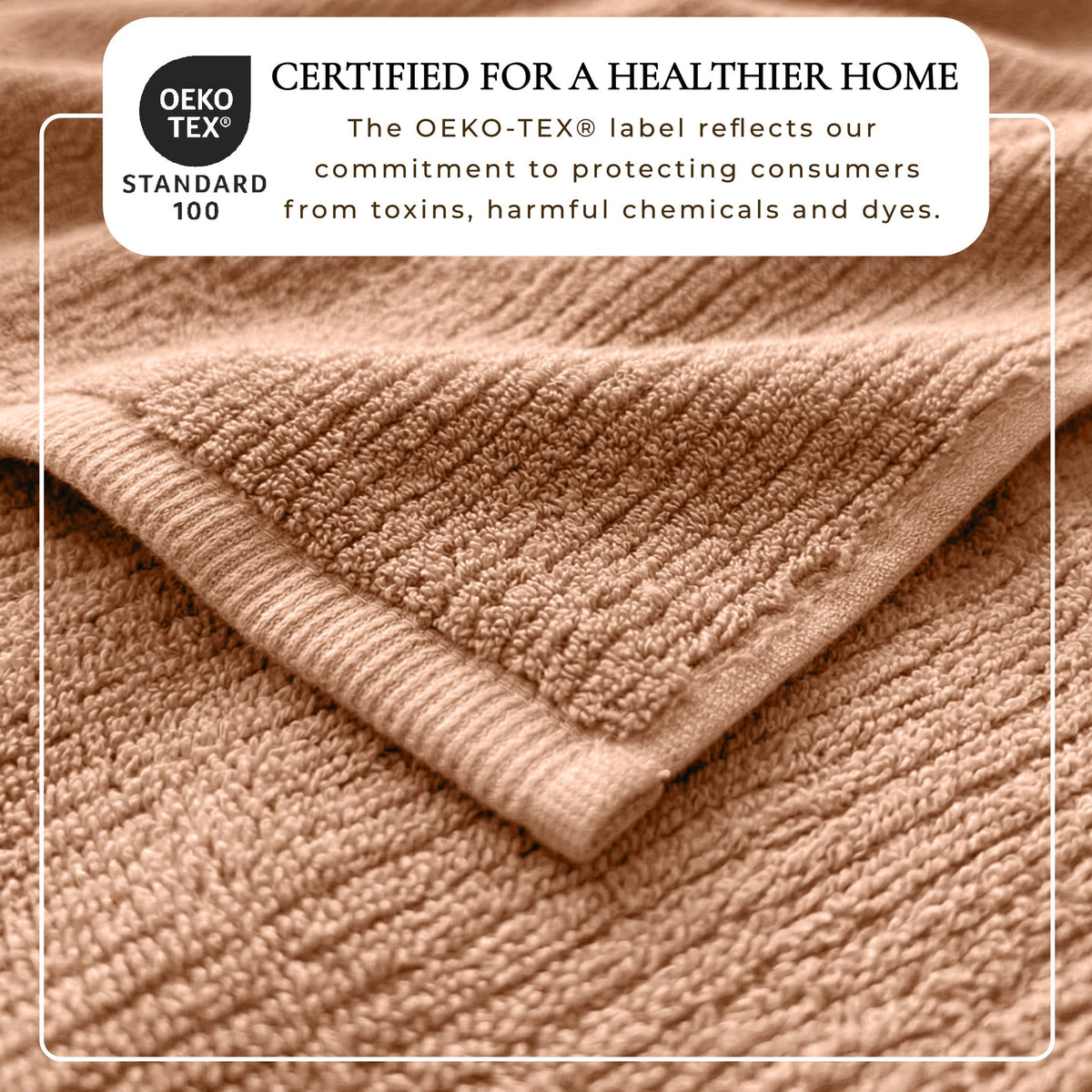 Georgiana Turkish Cotton Ribbed Bath Towel Set – 6 Piece