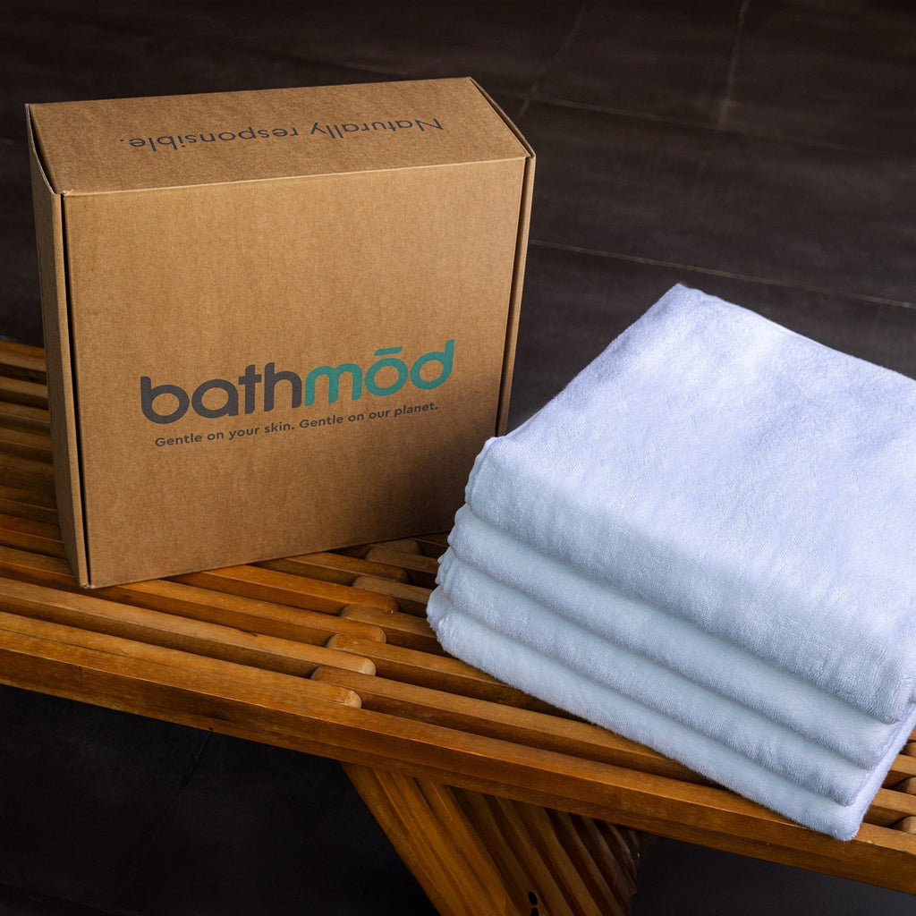 Luxury Organic Turkish Cotton Bath Towels – 4 Pack  Description